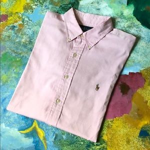 Preppy Pink Ralph Lauren Dress Down Shirt